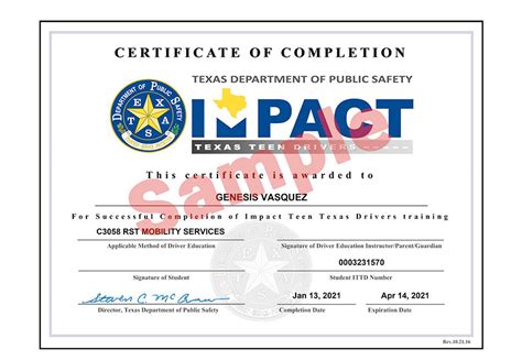 impact test texas for 22 year old|impact texas driver certification.